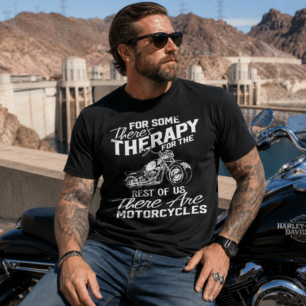 Motorcycle Therapy Humour Tee