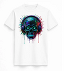Neon Pulse Skull Headphones Tee
