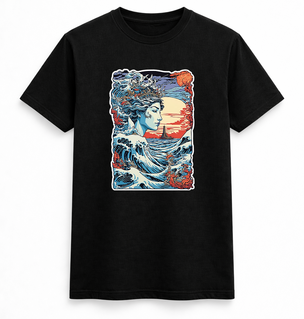 Ocean Muse Wave Goddess Graphic Tee