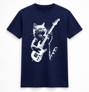 Rocking Cat Guitar Graphic T-Shirt