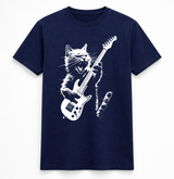 Rocking Cat Guitar Graphic T-Shirt