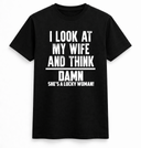 She’s a Lucky Woman Funny Husband Tee