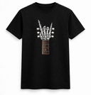Skeleton Rock Hand Guitar Graphic Tee