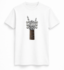 Skeleton Rock Hand Guitar Graphic Tee