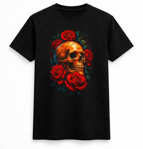 Skull & Roses Gothic Graphic Tee
