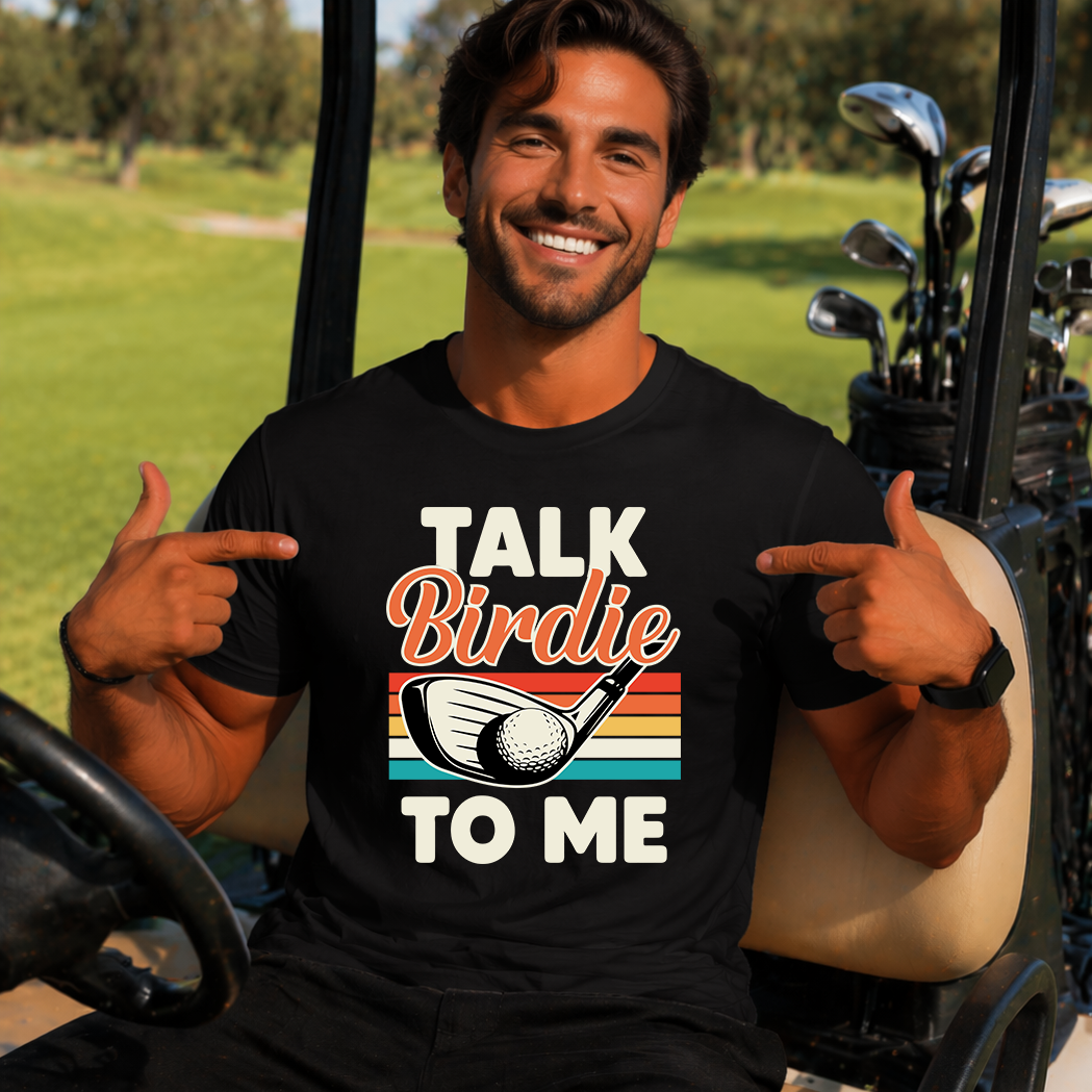 Talk Birdie To Me Golf Funny Graphic Tee