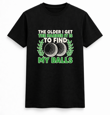 The Older I Get Funny Golf Balls Graphic Tee