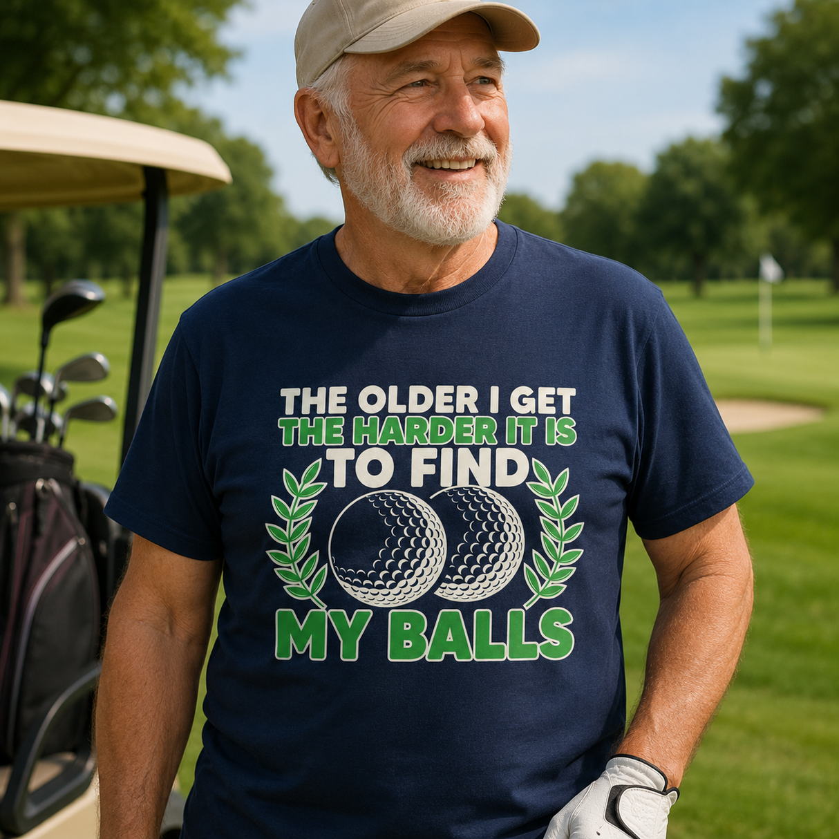 The Older I Get Funny Golf Balls Graphic Tee