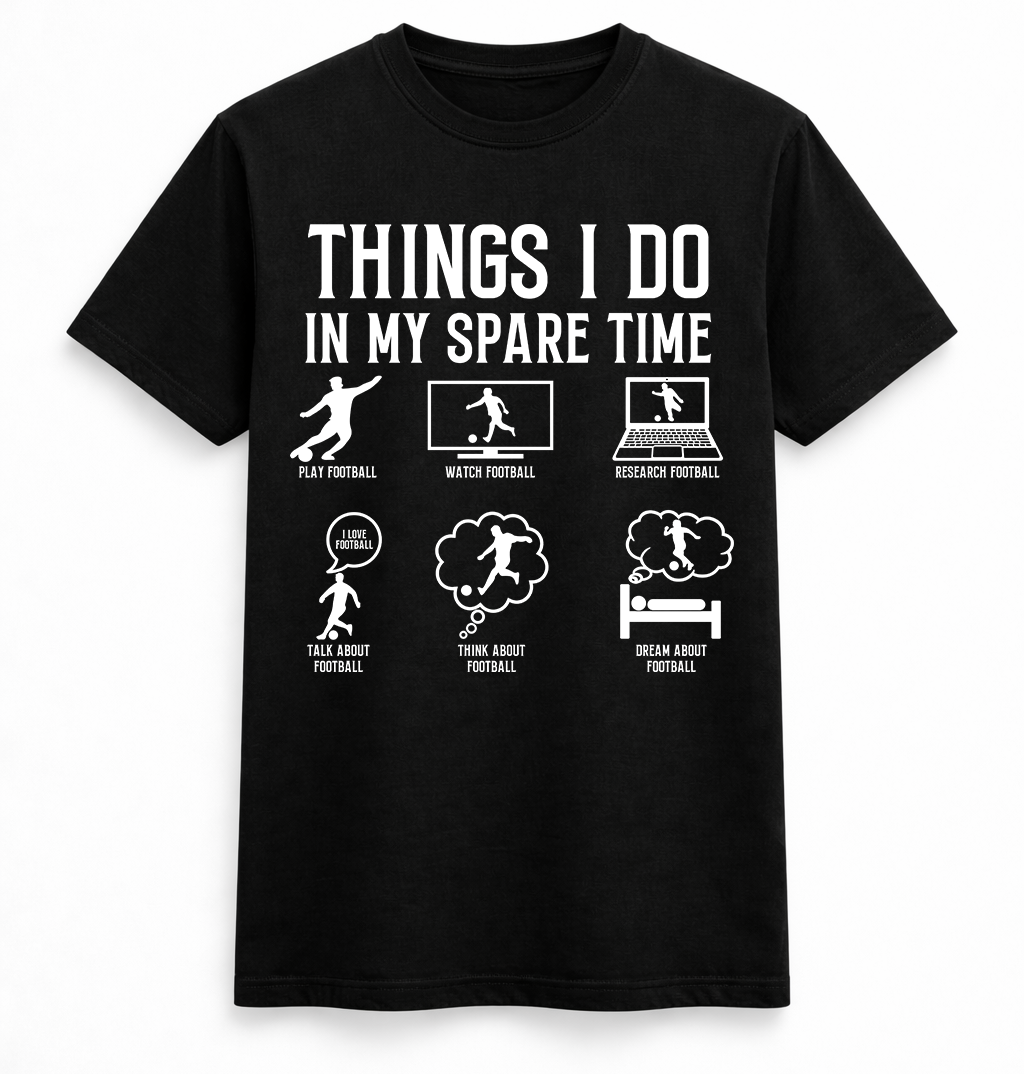 Things I Do in My Spare Time Football Graphic Tee