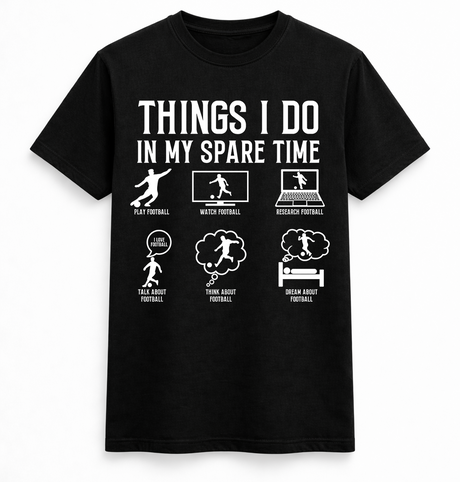 Things I Do in My Spare Time Football Graphic Tee