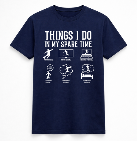 Things I Do in My Spare Time Football Graphic Tee