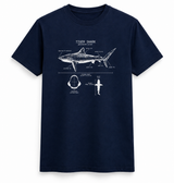 Tiger Shark Anatomy Diagram T-Shirt