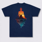 Zen Sunset Meditation Graphic Tee