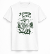 Another Round Golf Cart Skeleton Graphic T-Shirt