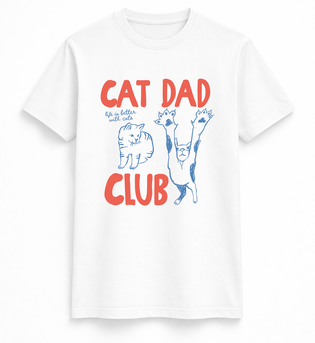 Cat Dad Club Graphic T-Shirt Tee
