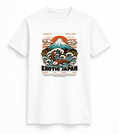 Exotic Japan Koi Wave Graphic Tee