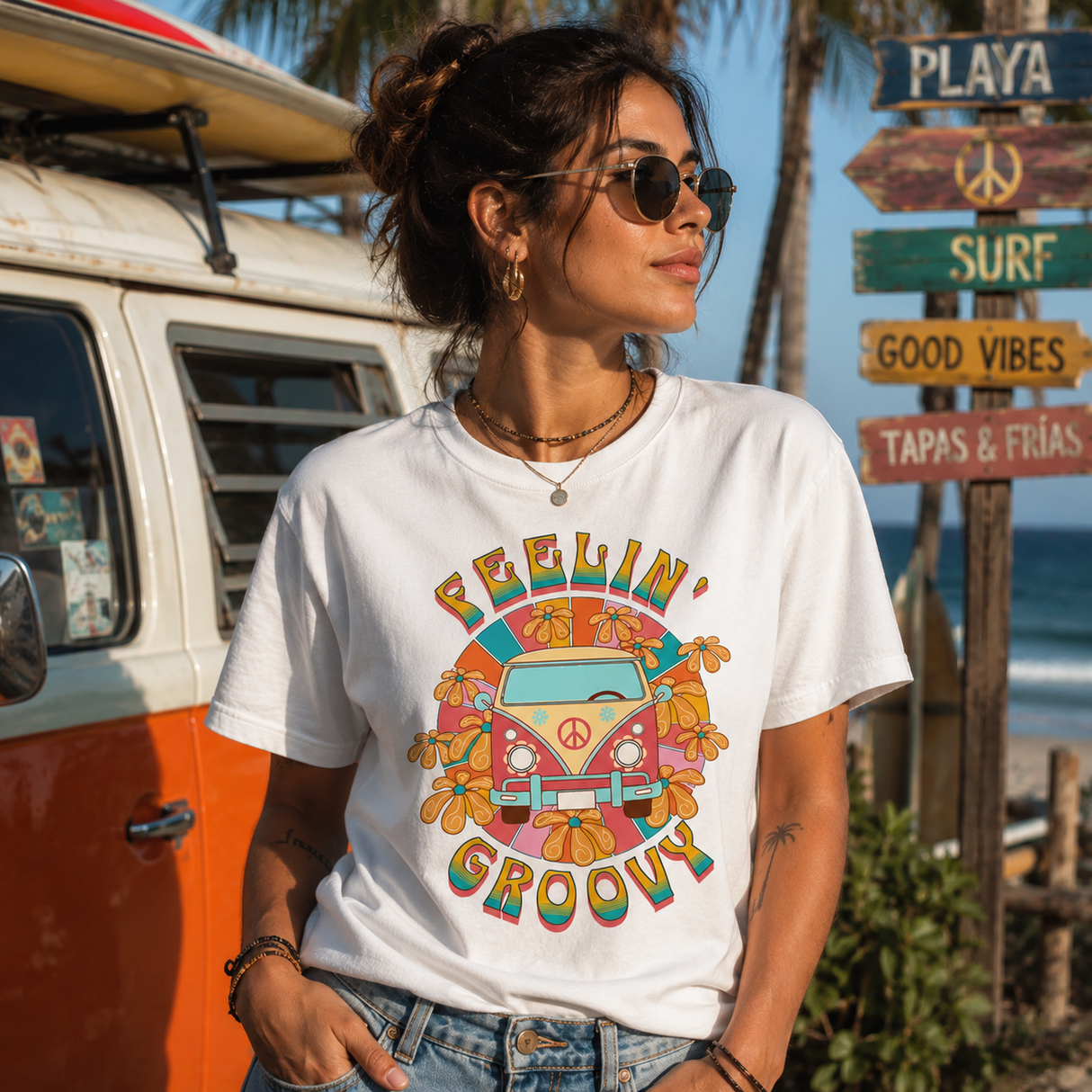 Feeling Groovy Camper Van Tee