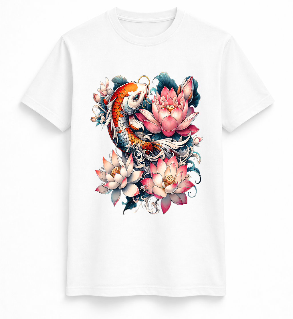 Koi Lotus Bloom Graphic Tee