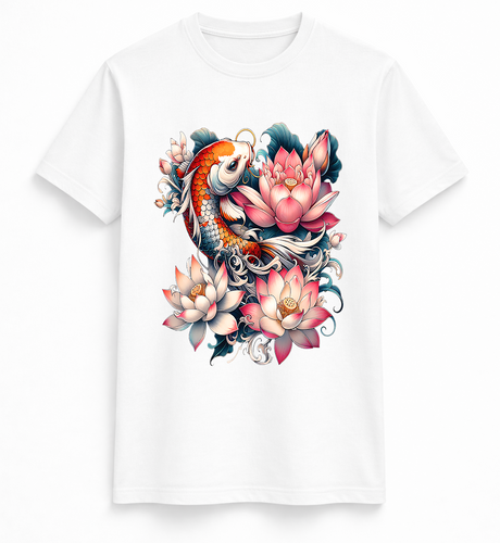 Koi Lotus Bloom Graphic Tee