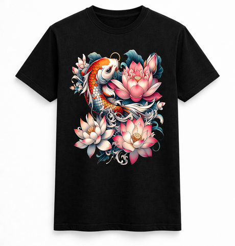Koi Lotus Bloom Graphic Tee