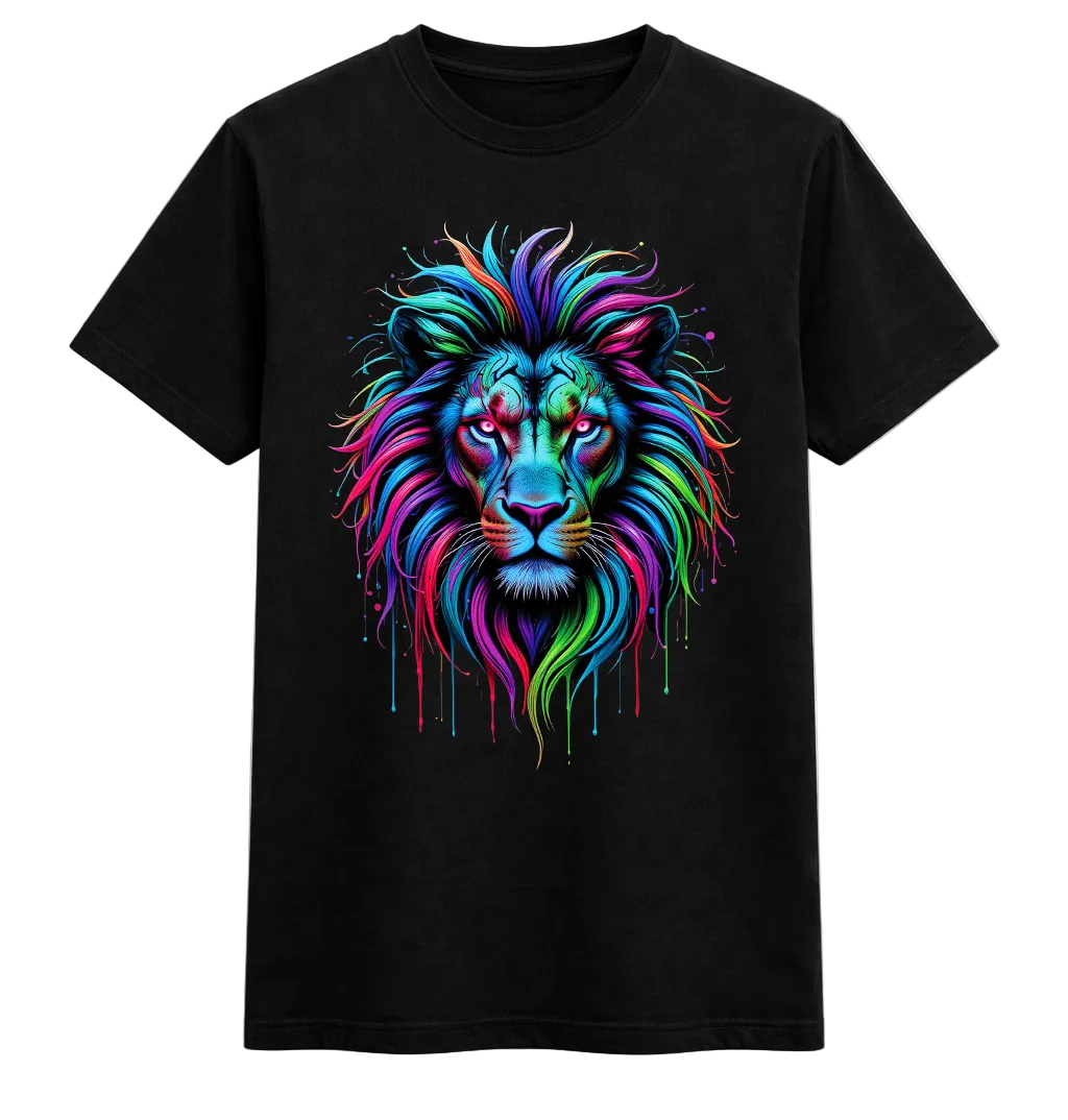Neon Apex Lion Graphic Tee
