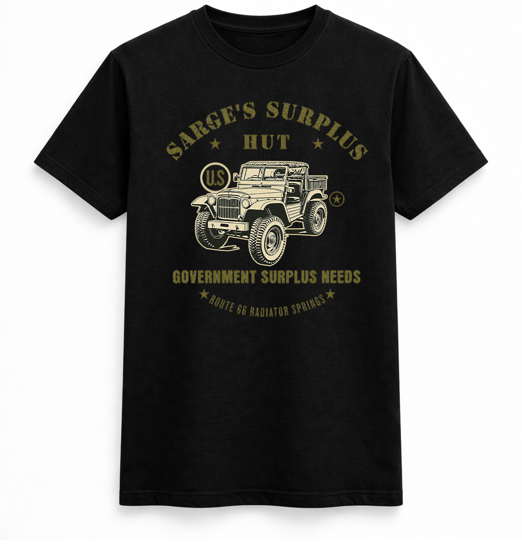 Sarge’s Surplus Hut Vintage Military Jeep T-Shirt