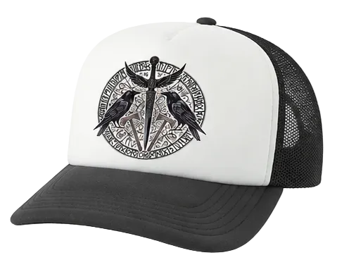 Raven Rune Trucker Hat