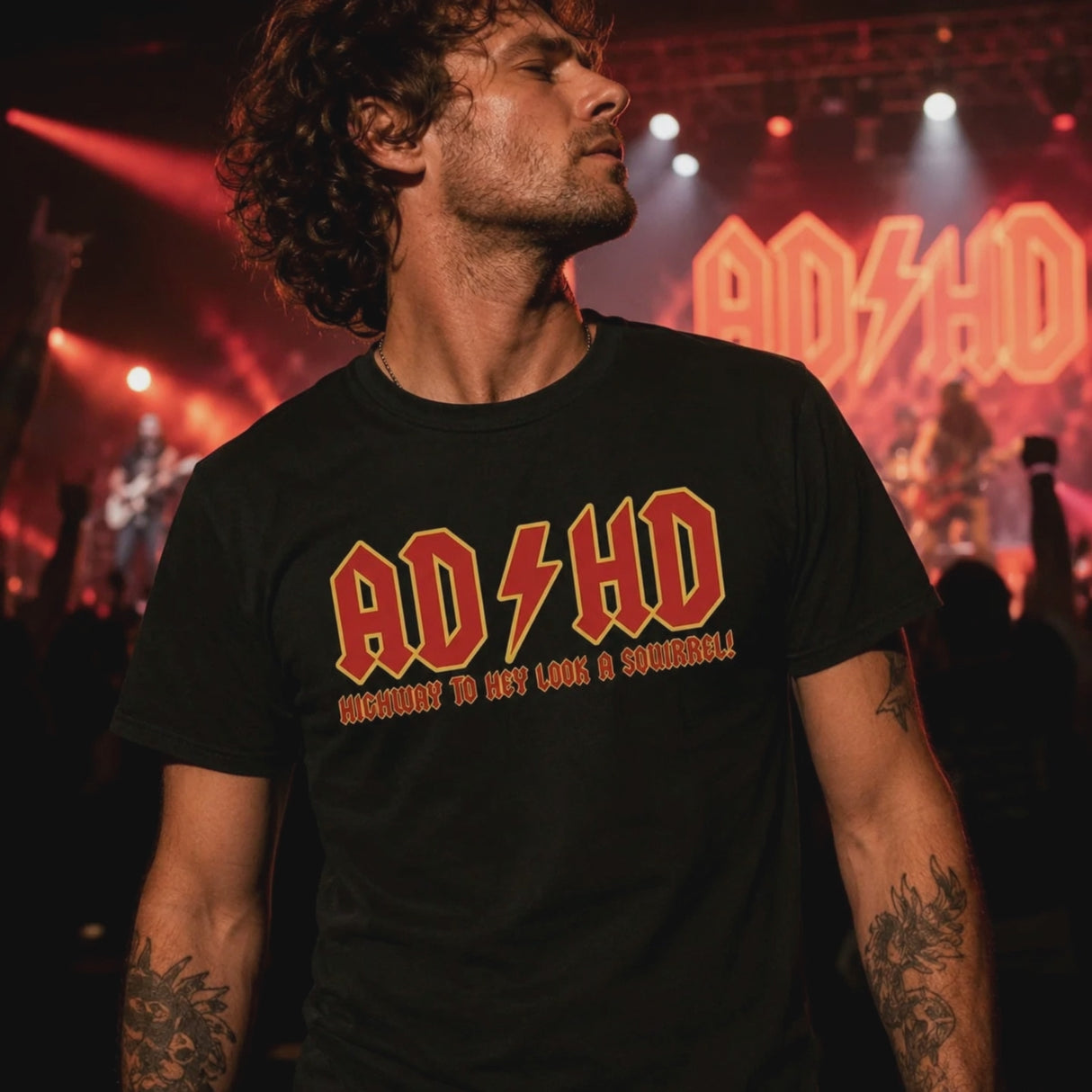 AD/HD Highway to Hey Look a Squirrel Funny Tee