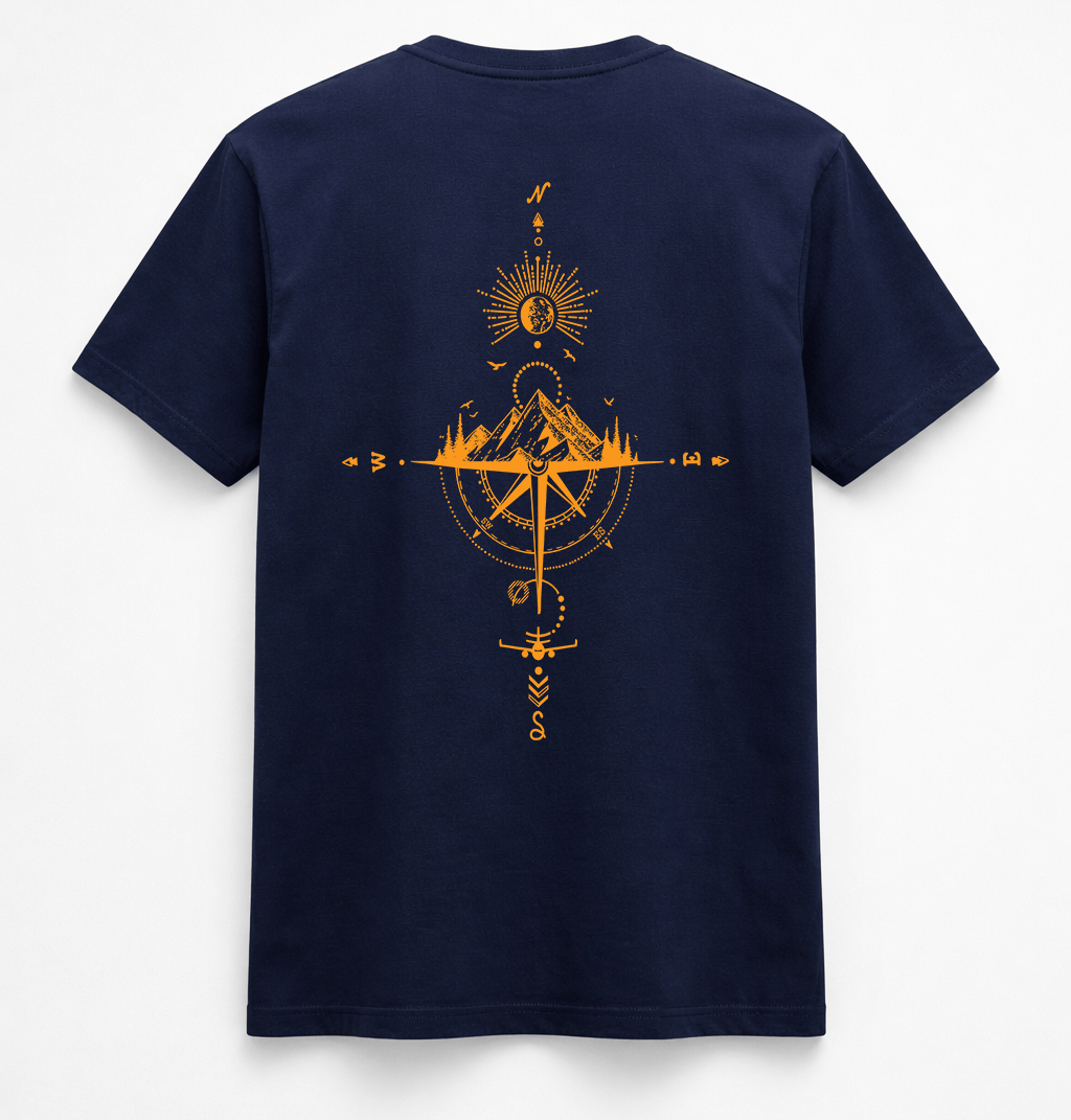 Celestial Compass Mountain Graphic Tee